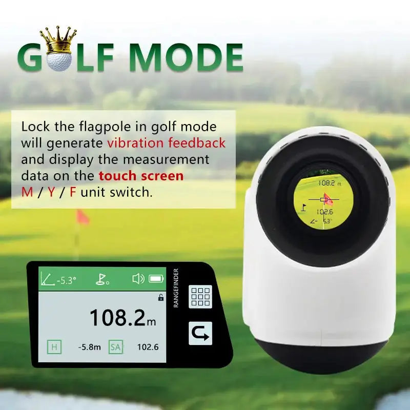 Touch Screen Golf Range Finder 600m Flag Lock KMC600