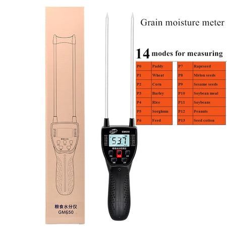 GM650 Grain Moisture Meter - Digital LCD Hygrometer