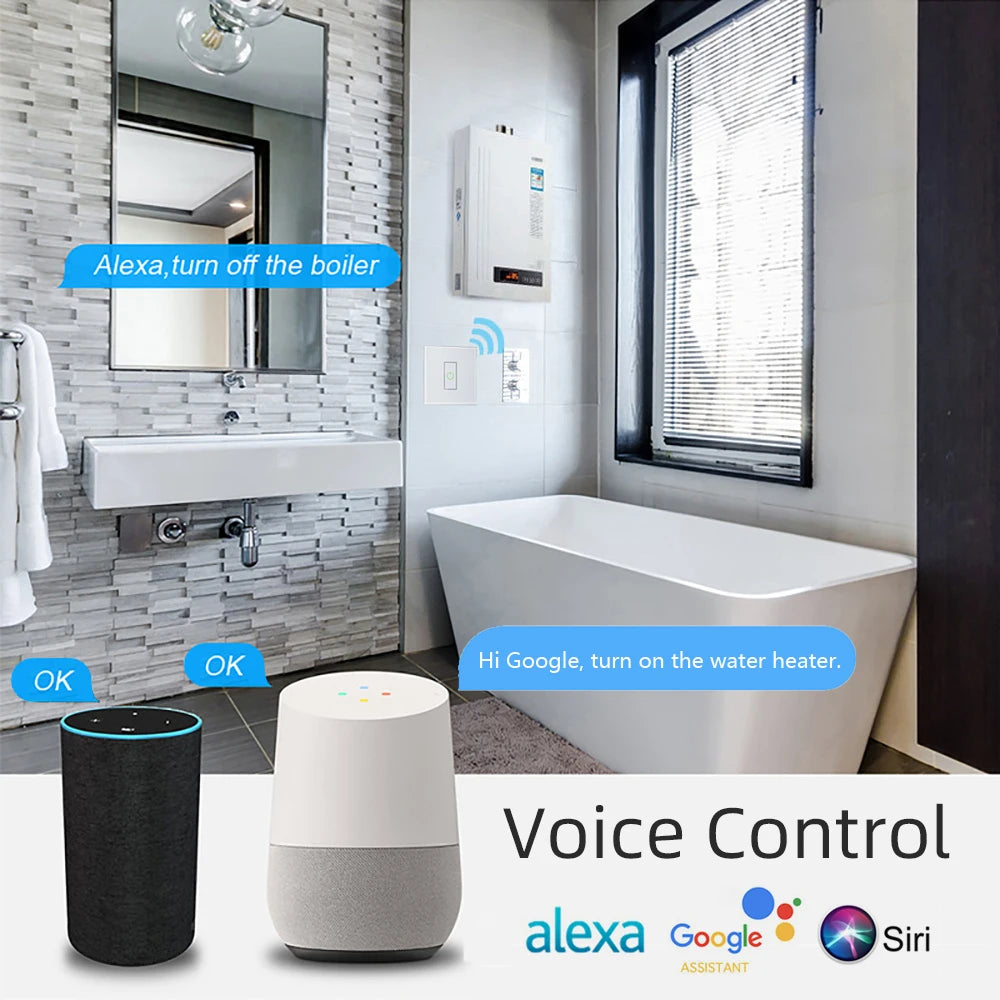 CUSAM Smart Life WiFi Boiler Switch 20A High Power Circuit Breaker