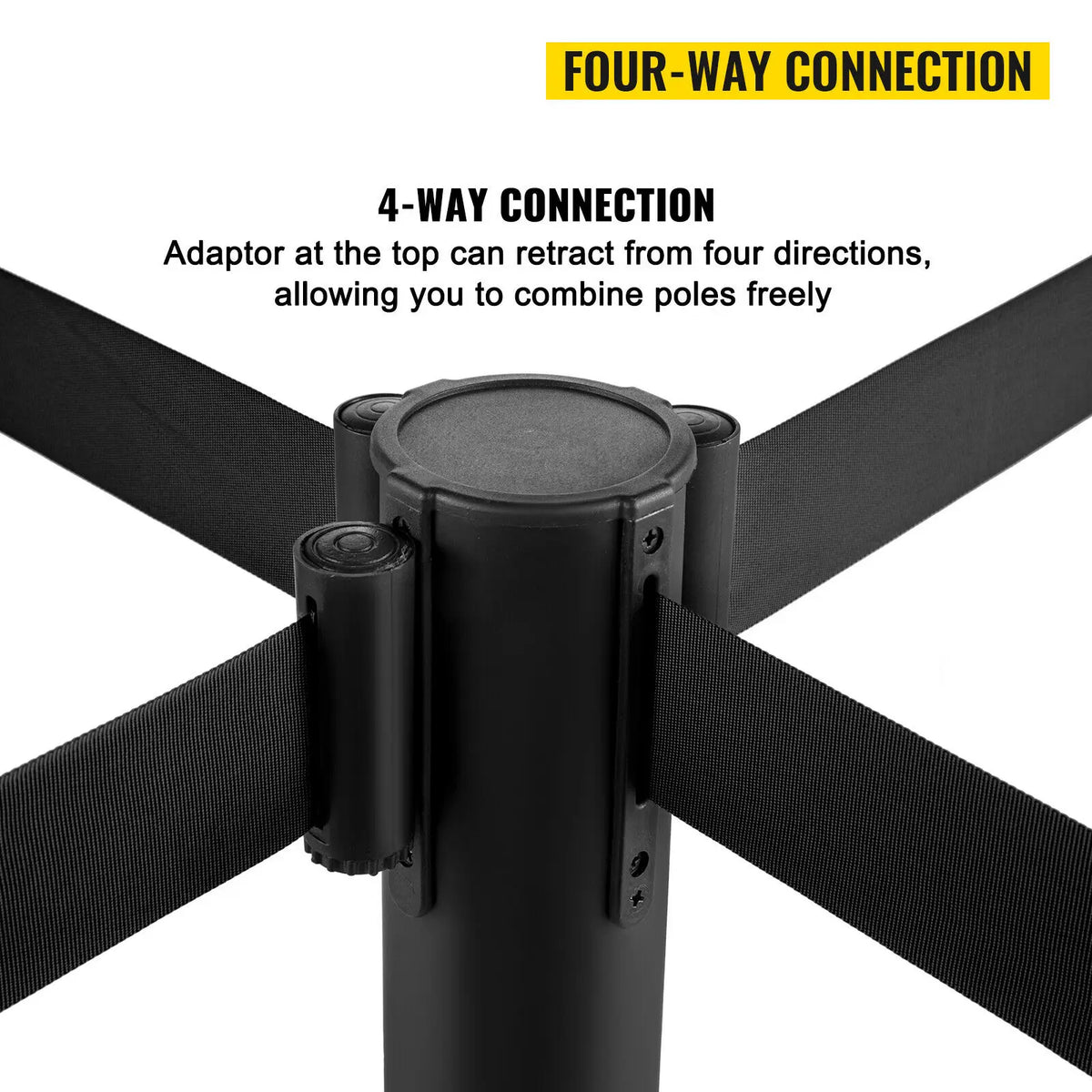 SucceBuy Stainless Belt Stanchion &ndash; Retractable Belt 6.6 Ft