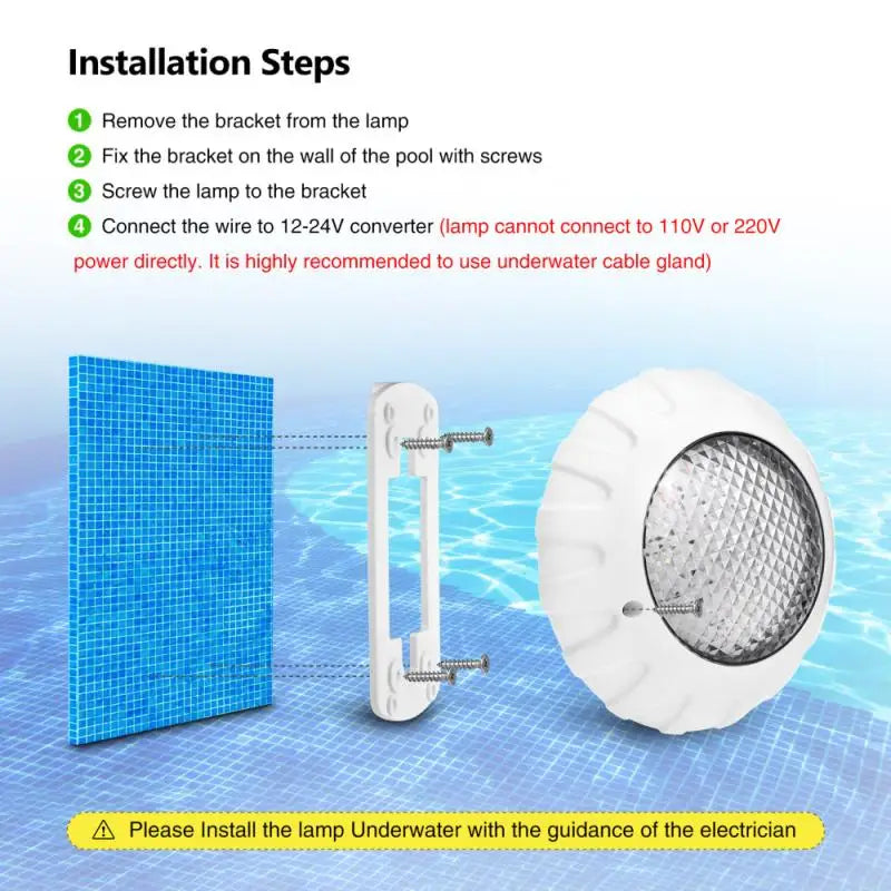 IP68 38W Underwater Pool Light &ndash; Color Changing RGB Lamp