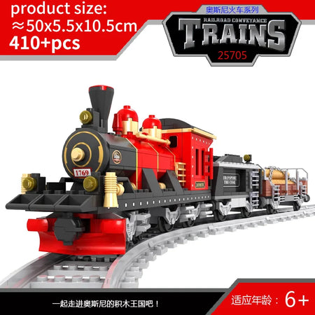City Train Set Steam Vehicle Cargo Rail &ndash; Lego Compatible