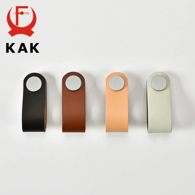 Κουμπιά και Λαβές Κουζίνας από Δέρμα Κάκ