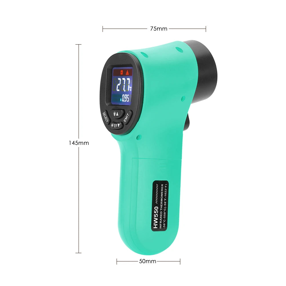 Digital Infrared Thermometer HW550 &ndash; Non Contact Pyrometer