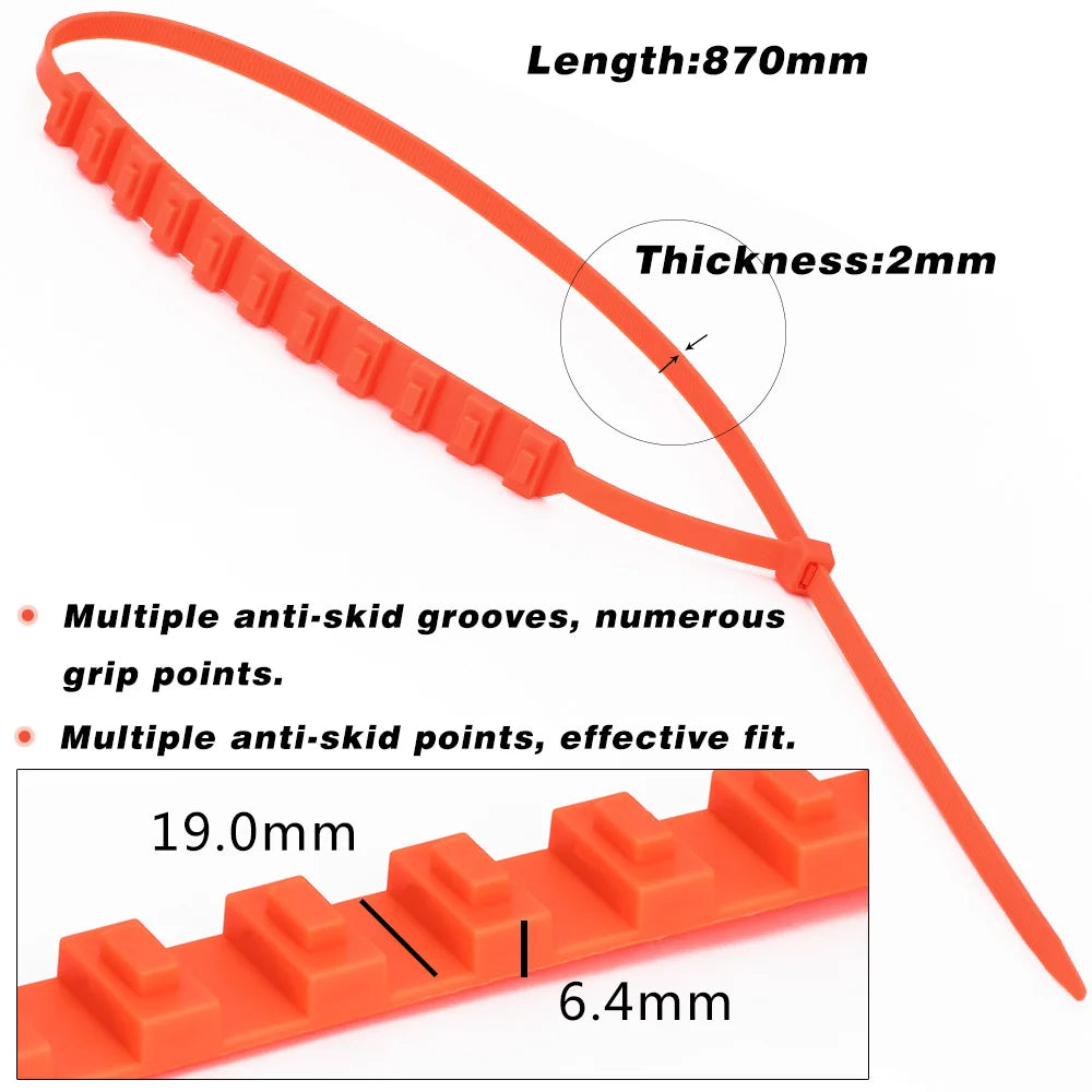 STC01 Snow Tire Chains &ndash; Anti Skid Nylon For Cars Trucks