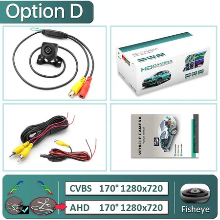 Waterproof 1080P AHD Rear View Camera With Night Vision Guiding Lines by InterCyprus Trading Ltd