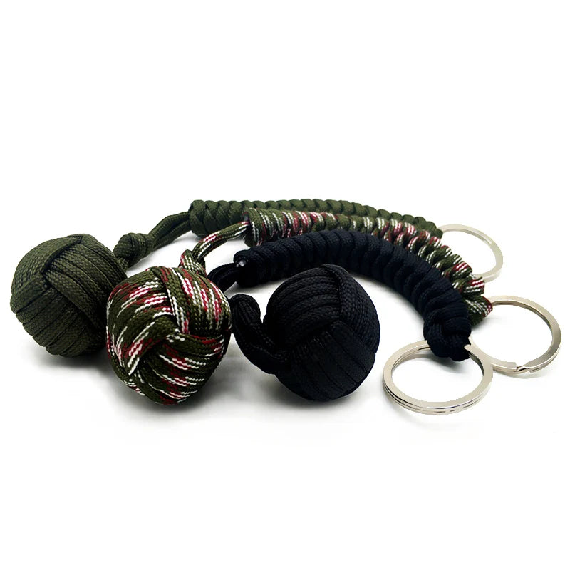 Monkey Fist Paracord Key Chain &ndash; Stainless Steel Ball