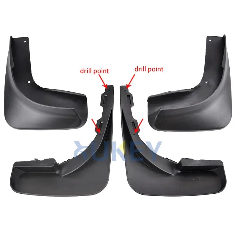 Front Rear Mud Flaps For Volkswagen VW Golf 6 Mk6 2009 2010 2011 2012 Set Molded Mudflaps Splash Guards Mud Flap Mudguards by InterCyprus Trading Ltd