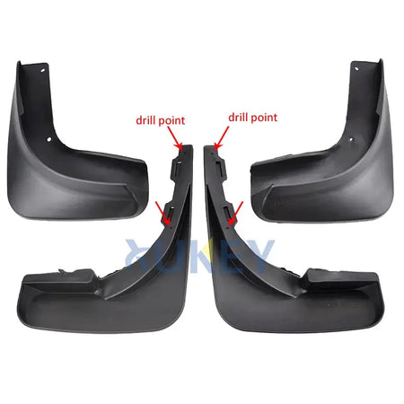 Front Rear Mud Flaps For Volkswagen VW Golf 6 Mk6 2009 2010 2011 2012 Set Molded Mudflaps Splash Guards Mud Flap Mudguards by InterCyprus Trading Ltd