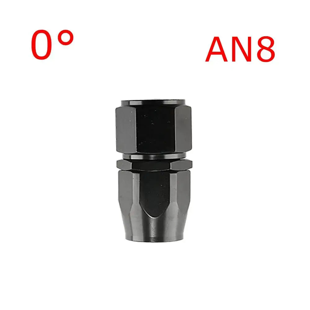 1 Piece AN4/6/810/12 Straight 0°/45°/90°/180° Degree Aluminum Swivel Hose End Fitting Adapter Oil Fuel Line NPT PLUG Black by InterCyprus Trading Ltd
