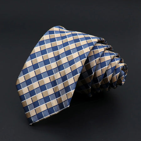 Skinny Plaid Tie in Red and Blue for Men 16