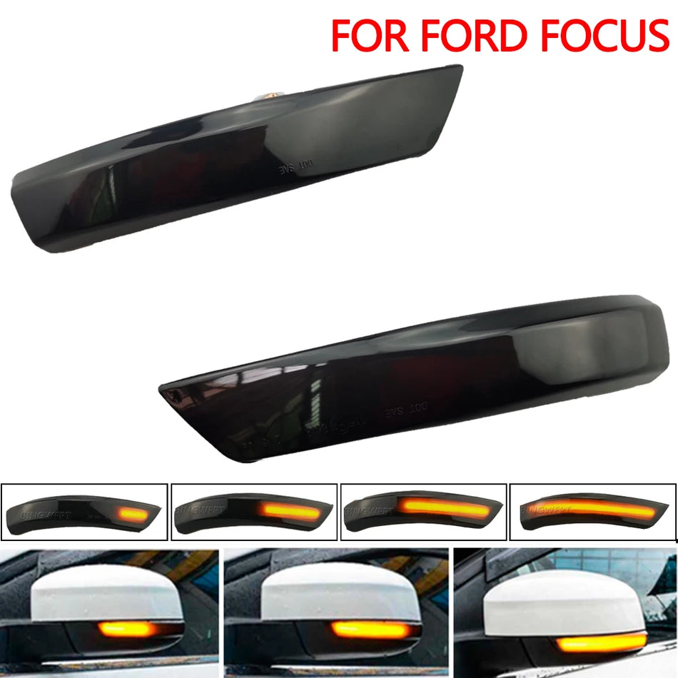 Luz de señal de giro LED dinámica para Ford Focus Mk2 Mk3, Mondeo Mk4