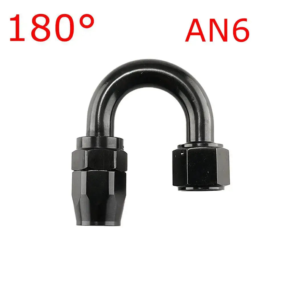 1 Piece AN4/6/810/12 Straight 0°/45°/90°/180° Degree Aluminum Swivel Hose End Fitting Adapter Oil Fuel Line NPT PLUG Black by InterCyprus Trading Ltd