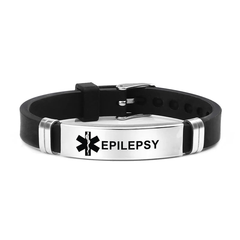 Medical Alert ID Bracelet &ndash; Laser Engraved for Diabetes Emergency EPILEPSY