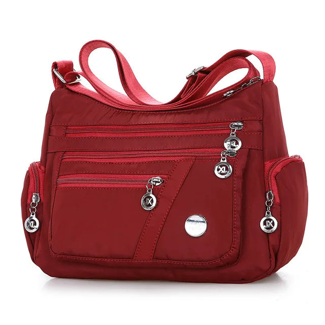 Yogodlns Waterproof Large Capacity Crossbody Bag for Women red / 27x11x20cm