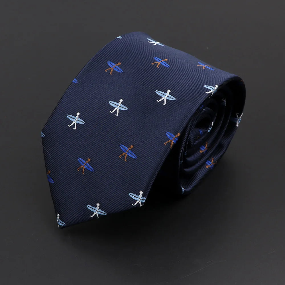 Men's Jacquard Skinny Tie for Weddings and Business 15