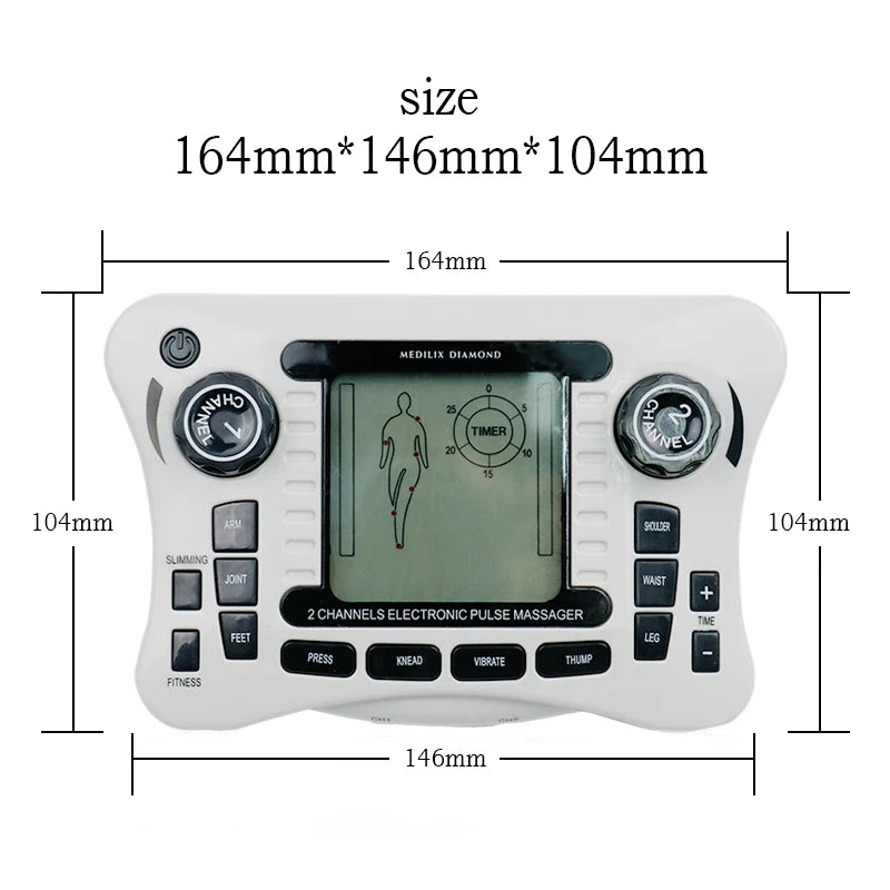 12-Mode EMS Muscle Stimulator and Pain Relief TENS Machine