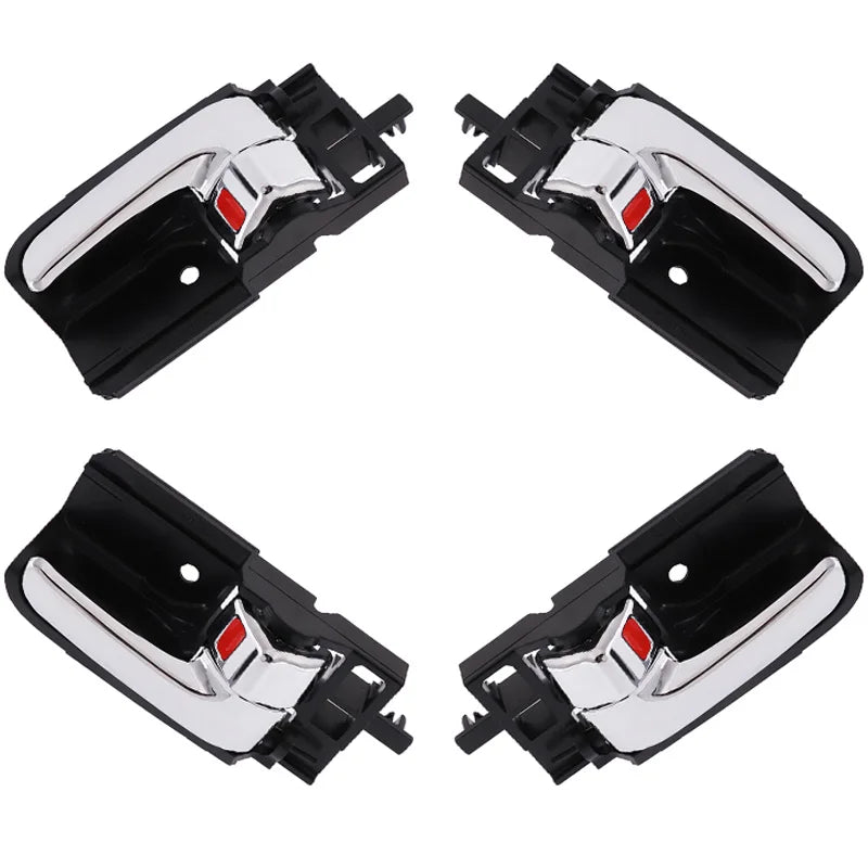Interior Door Handle Pair for Toyota Corolla 2003-2009 Chrome Beige ABS Plastic Left and Right Set