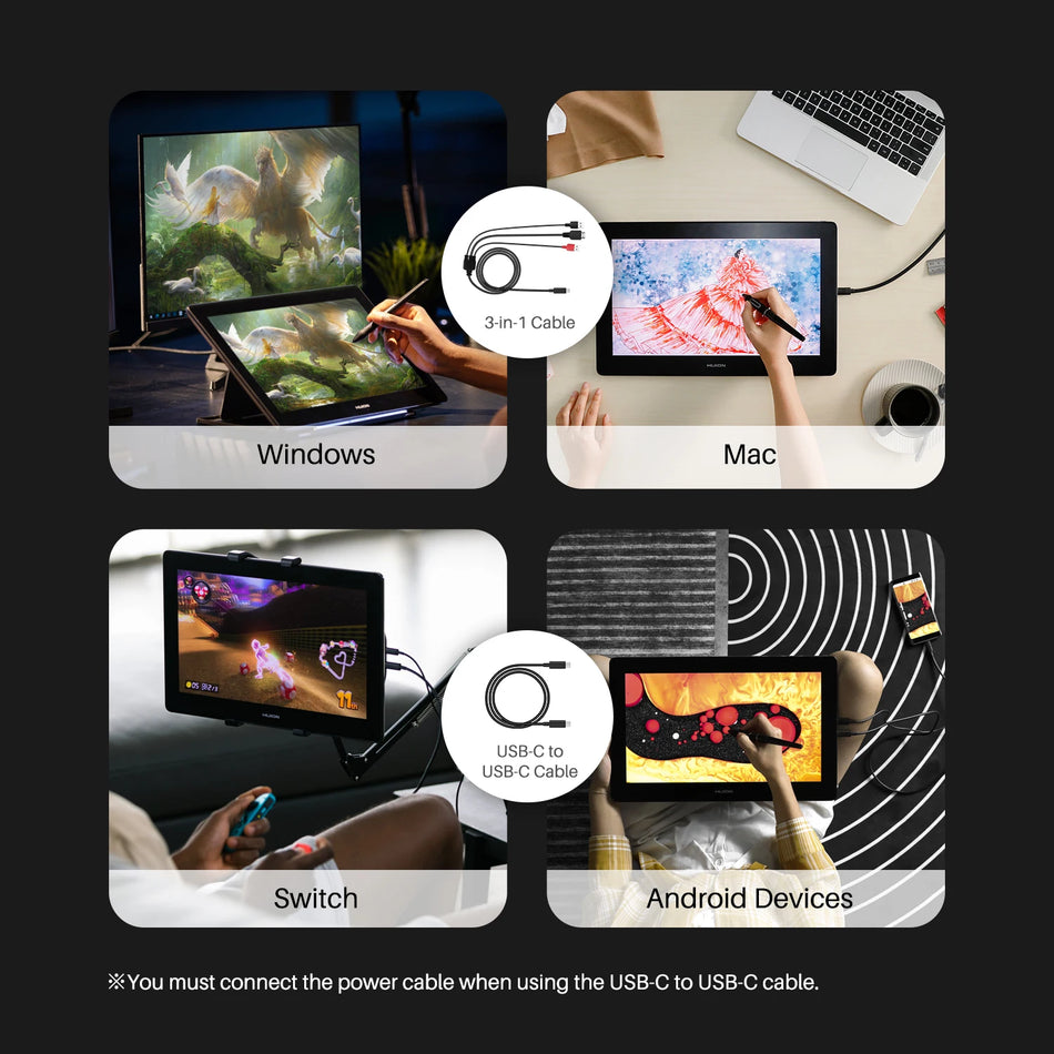 Kamvas Pro 16 4K Pen Display με οθόνη 15.6-ιντσών με αντιανακλαστική επιφάνεια, 120 τοις εκατό sRGB