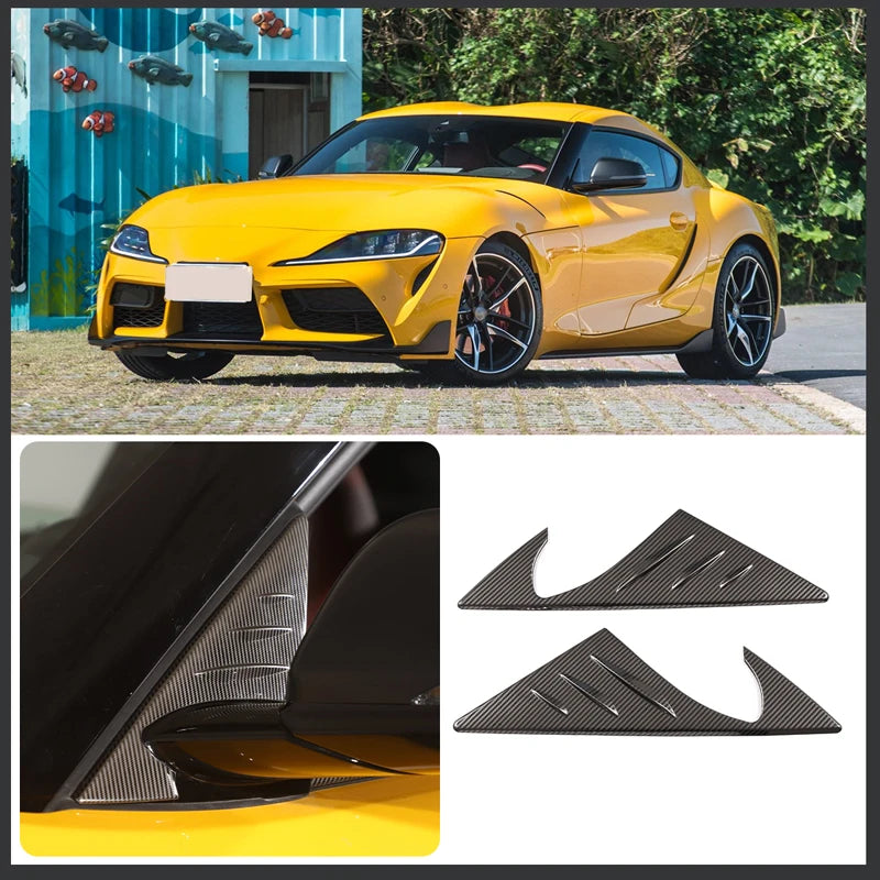 Τρίγωνο Διακοσμητικό Σπόιλερ Καθρέφτη από Ανοξείδωτο Ατσάλι GR Supra A90