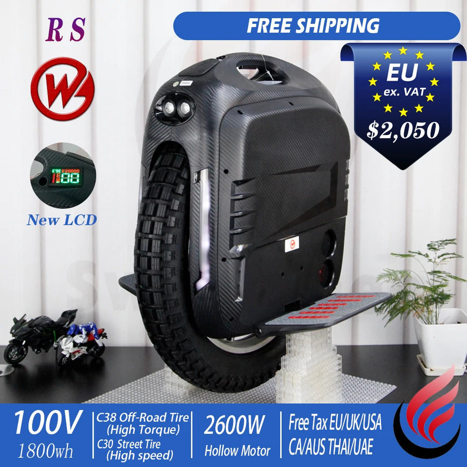 Gotway RS C30/C38 Ηλεκτρικό Μονοπάτι 2600W Υψηλή Ροπή, 1800Wh Μπαταρία LG