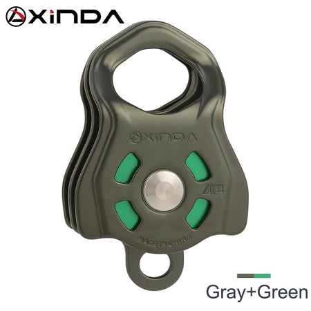 Double Pulley &ndash; Ball Bearing Smooth Operation For Climbing Grayand Green