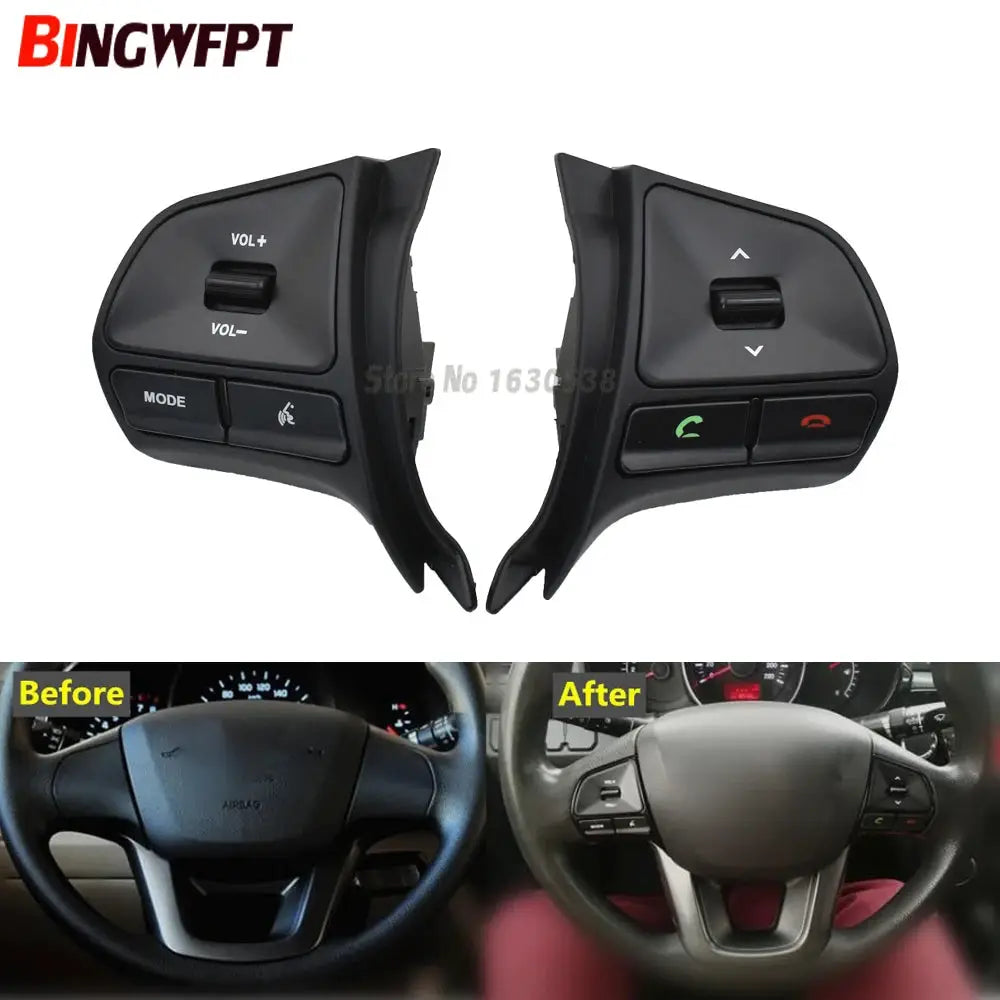 New Car Steering Wheel Control Button For KIA K2 RIO 2011-2014 Audio Bluetooth Phone Volume Switch Replace Auto Parts by InterCyprus Trading Ltd