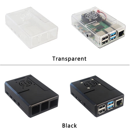 Raspberry Pi 4 Model B Case &ndash; Removable GPIO Cover with Cooling Fan