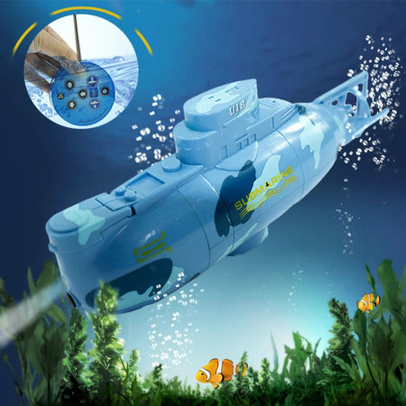 6-Function RC Mini Submarine for Kids - Electric Remote Control Boat
