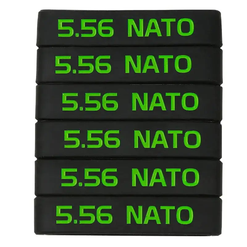 6 Pack Magazine Marking Bands &ndash; Multicolor For 7.62x39 5.56 Green1 6Pcs