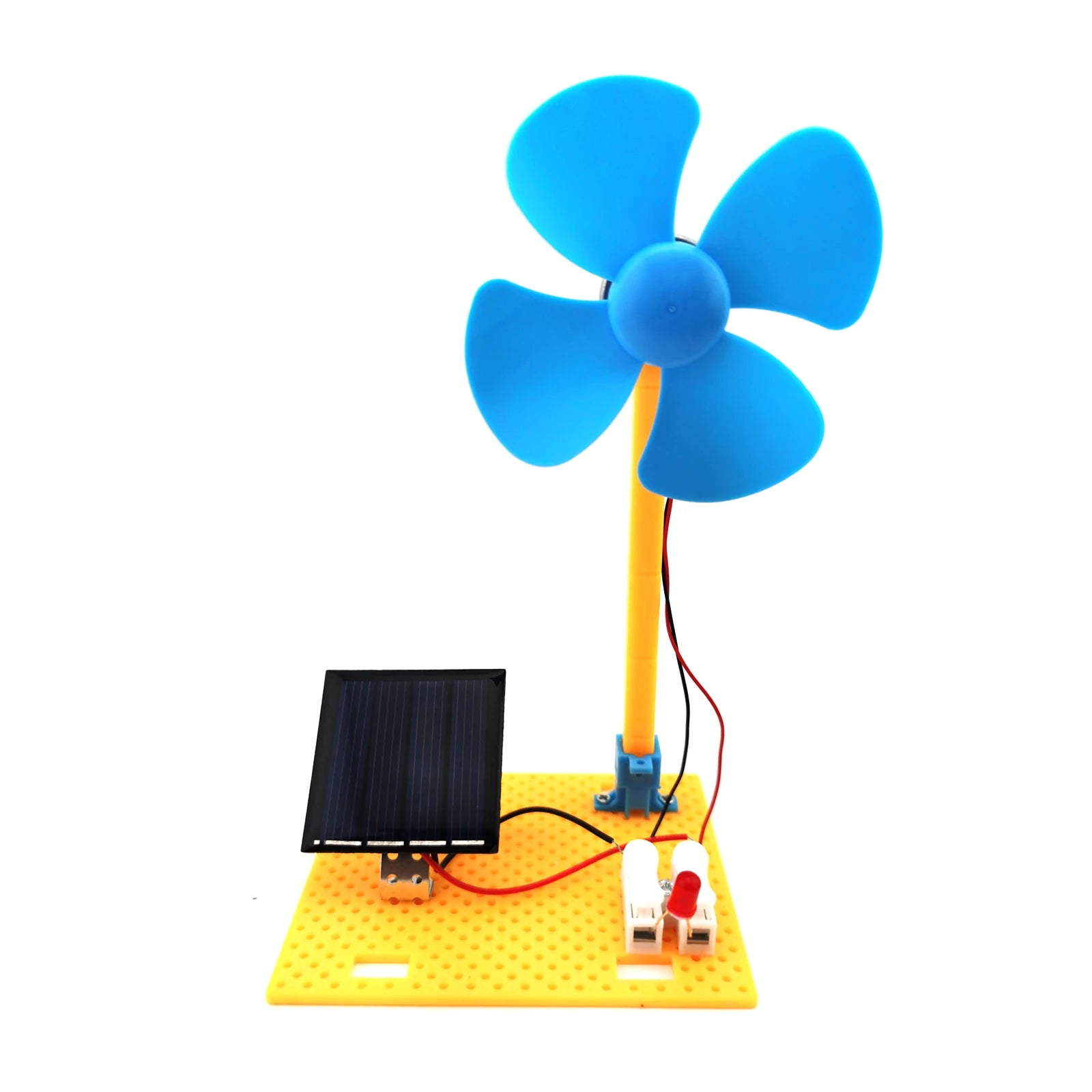 2-in-1 Solar and Wind Powered DIY Fan Kit for Kids - Science Experiment Educational Toy Default Title