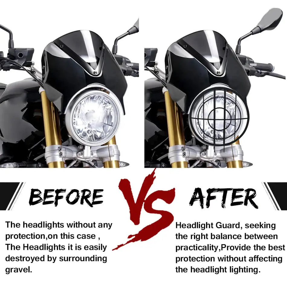 For BMW R NINE T NINET R9T 2014-2020 Racer Pure Urban Scrambler Motorcycle Accessories Headlight Grille Protection Guard Cover by InterCyprus Trading Ltd