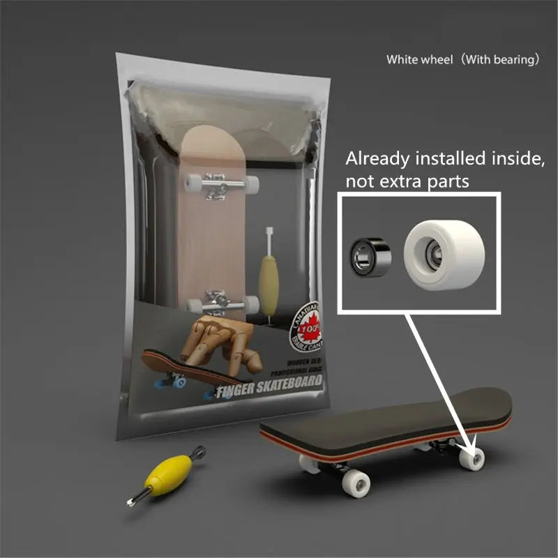 Finger SkateBoard Wooden Fingerboard Toy &ndash; Stunts Kit 5-B