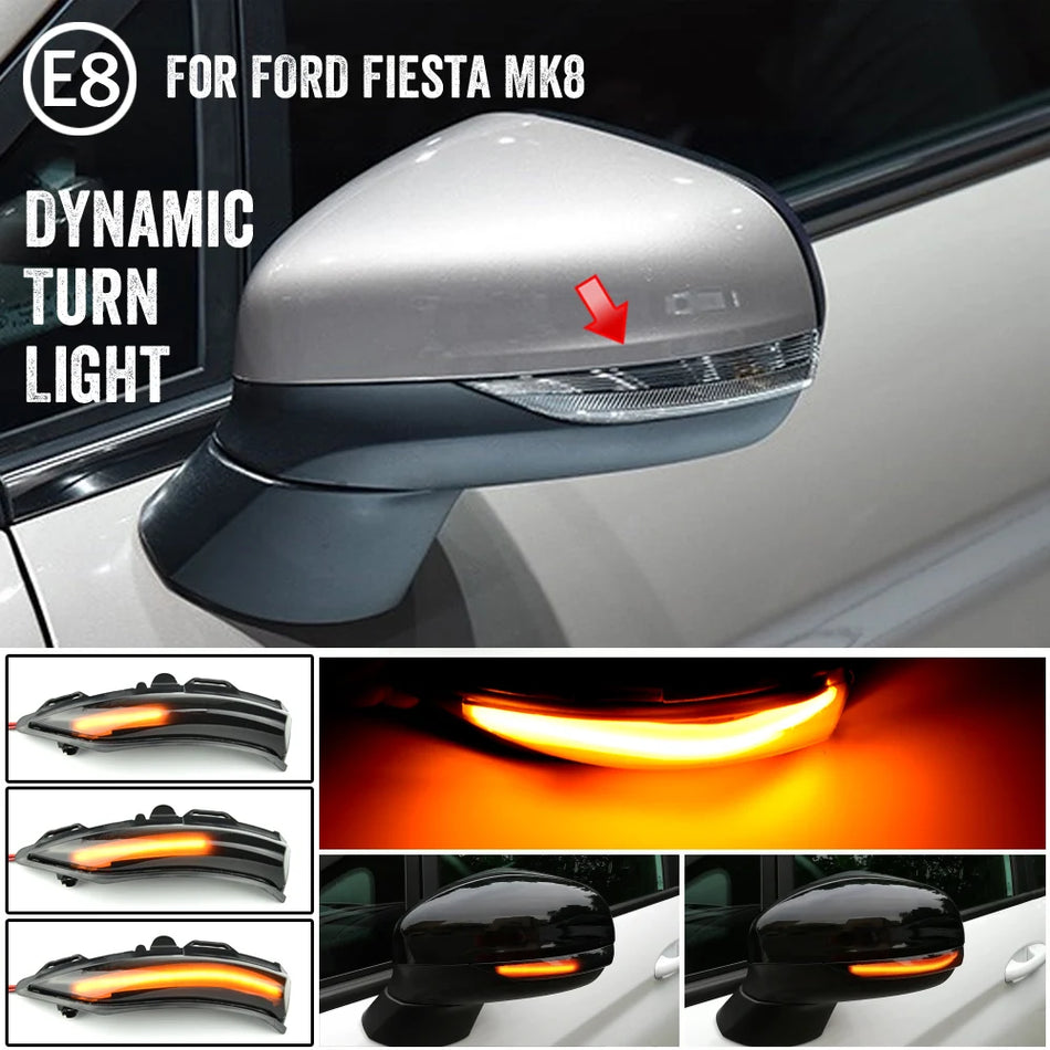 LED směrová světla pro Ford Fiesta Mk8 s dynamickým blikačem