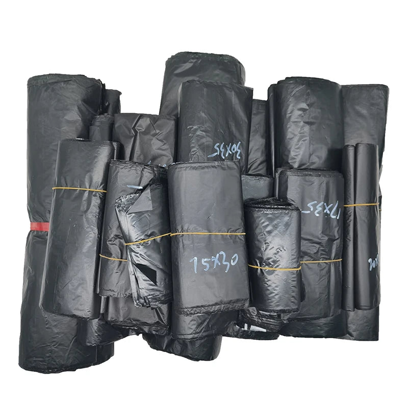 Black Self-Seal Waterproof Mailing Bags - Pack of 50 11x17cm