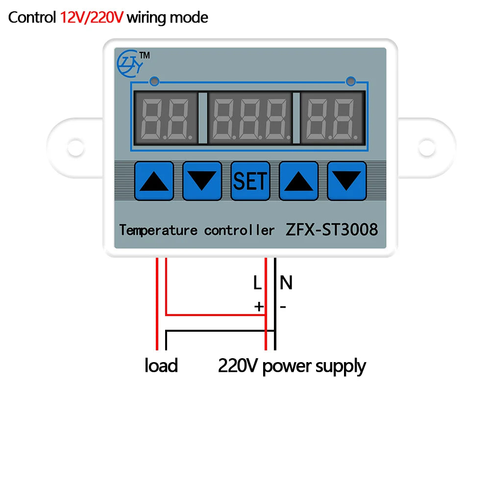 ZFX-ST3008 Microcomputer Temperature Controller &ndash; Adjustable NTC10K Measurement