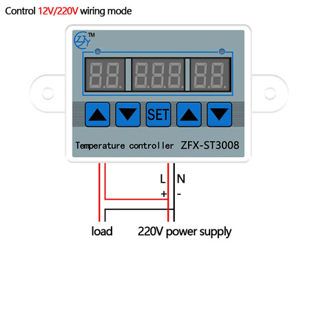 ZFX-ST3008 Microcomputer Temperature Controller &ndash; Adjustable NTC10K Measurement