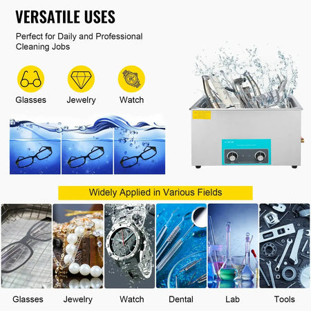 Portable Ultrasonic Cleaner 2To30L Electric For Home Office