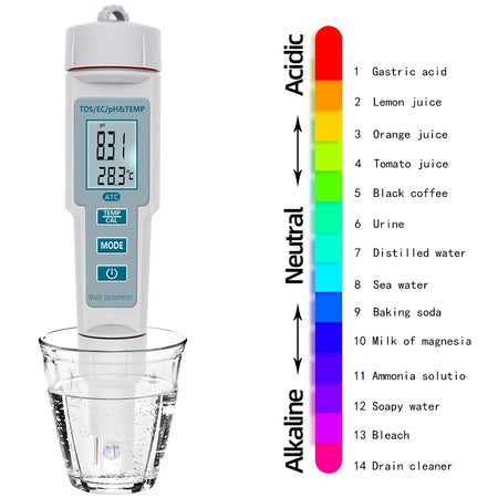 PH-686 4 in 1 Water Quality Meter &ndash; Waterproof ATC Temp
