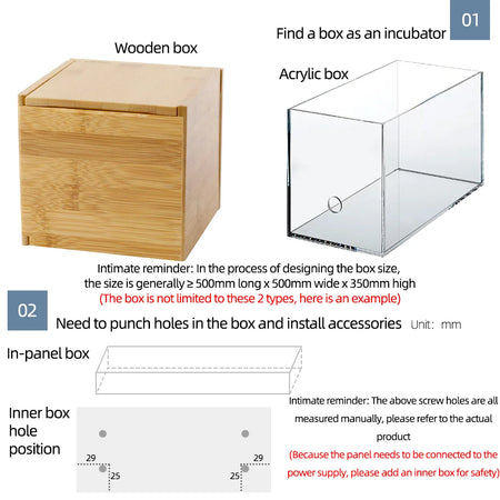 HTMC-7 Mini Egg Incubator - Auto Fan Temperature Control