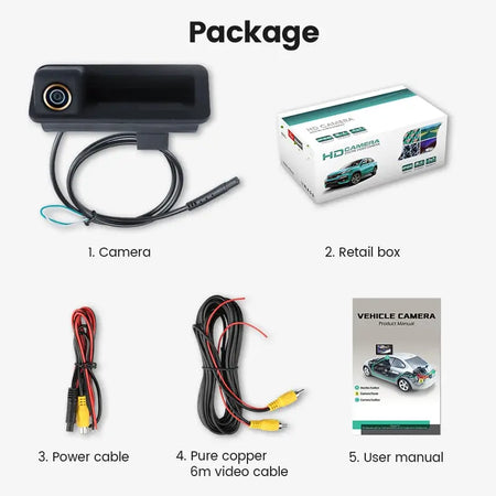 AHD 1080P Rear View Camera for Ford Focus Mondeo MK4 S-Max by InterCyprus Trading Ltd