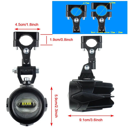 Auxiliary Lights for BMW Motorcycle 40W 6000K Spot Driving Fog Lamps For BMW R1200GS F800GS F700GS F650 K1600 by InterCyprus Trading Ltd