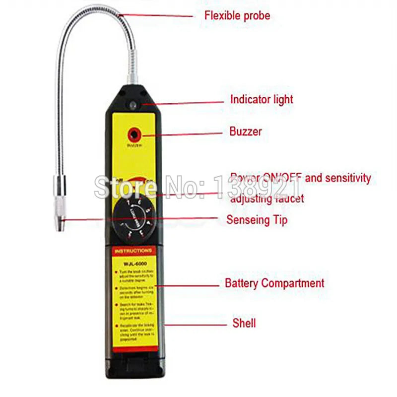 Leak Detector for Freon CFC HFC Halogen Gas - Advanced Air Monitor