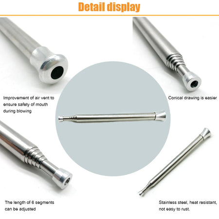 Outdoor camping Blow Fire Tube Blowpipe Collapsible High Effective Tiny Beach Garden Tool Camping Equipment Blowing Fire Stick