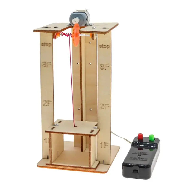 DIY Electric Remote Control Lift Elevator Wooden Model Kit Science School Projects Experiment Science Toys For Kids Education by InterCyprus Trading Ltd