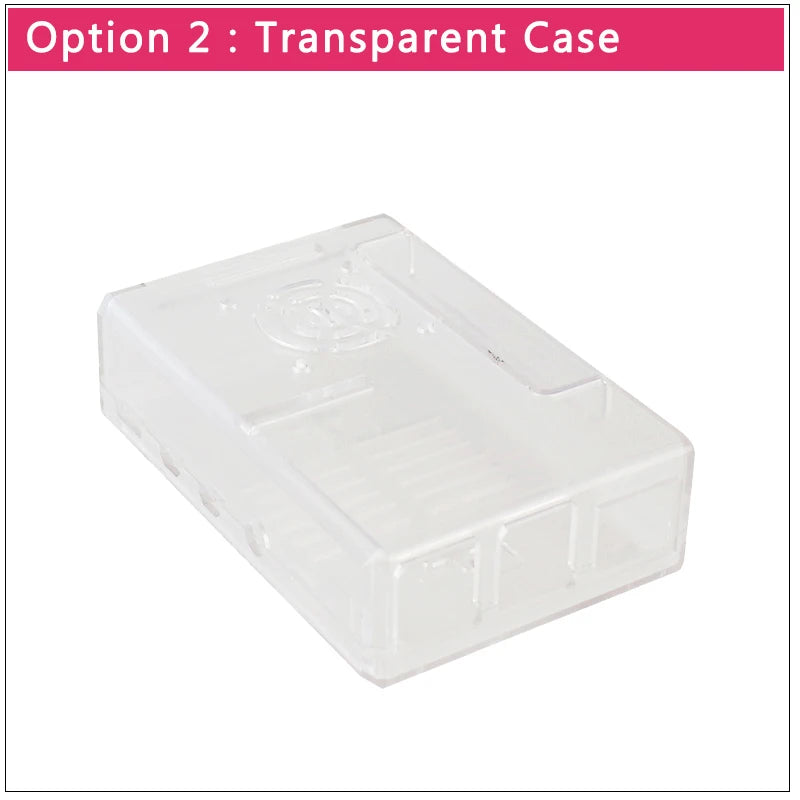 Raspberry Pi 4 Model B Case &ndash; Removable GPIO Cover with Cooling Fan Transparent