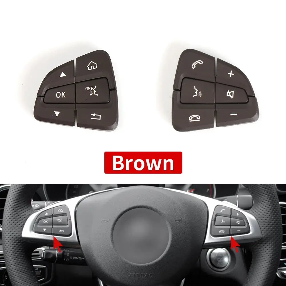 For Mercedes W205 C ClassSteering Wheel Buttons Switch For Benz W253 GLC Multi-function Switch For Car Steering Wheel 0999050200 by InterCyprus Trading Ltd