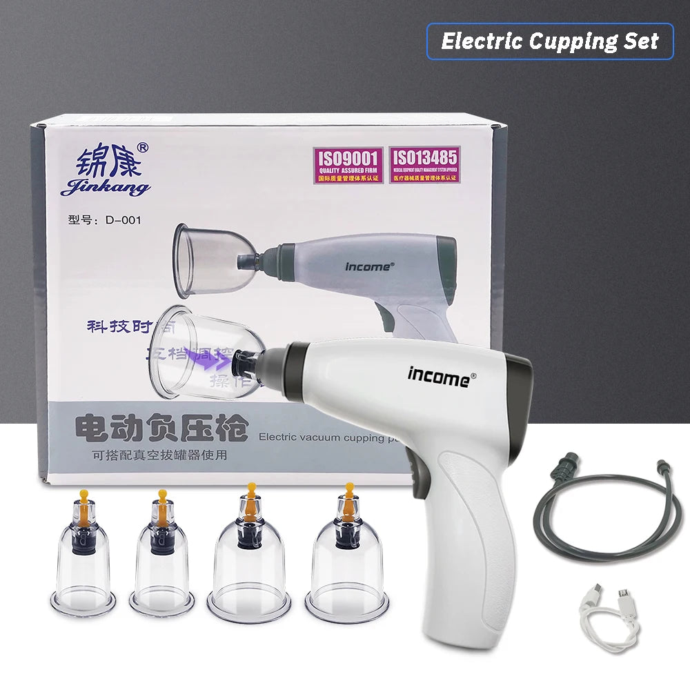 4 Jars Electric Cupping Therapy Set &ndash; Anti Cellulite Therapy