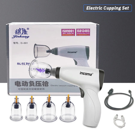 4 Jars Electric Cupping Therapy Set &ndash; Anti Cellulite Therapy
