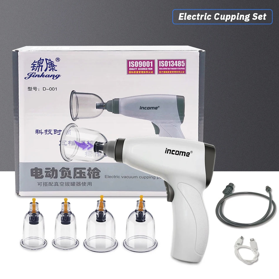 4 Jars Electric Cupping Therapy Set &ndash; Anti Cellulite Therapy